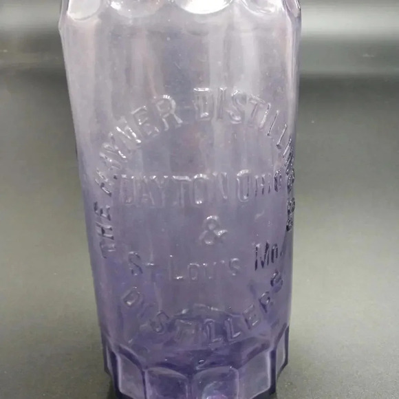 Antique Purple Amethyst Glass Bottle - Picture 5 of 8